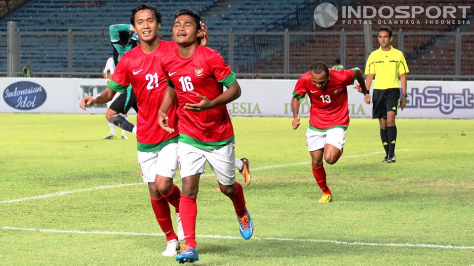 Selebrasi pemain Timnas U-23 Copyright: © Ratno Prasetyo/INDOSPORT